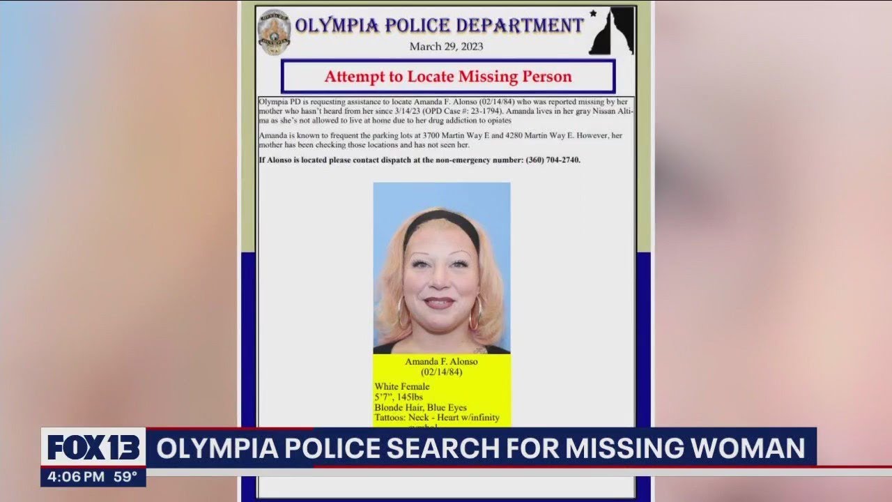 Olympia police searching for woman missing for 2 weeks YouTube