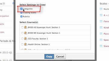 Schoology - Copy Grade Settings from Last Year