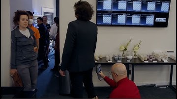 Security guard scans Hans Niemann