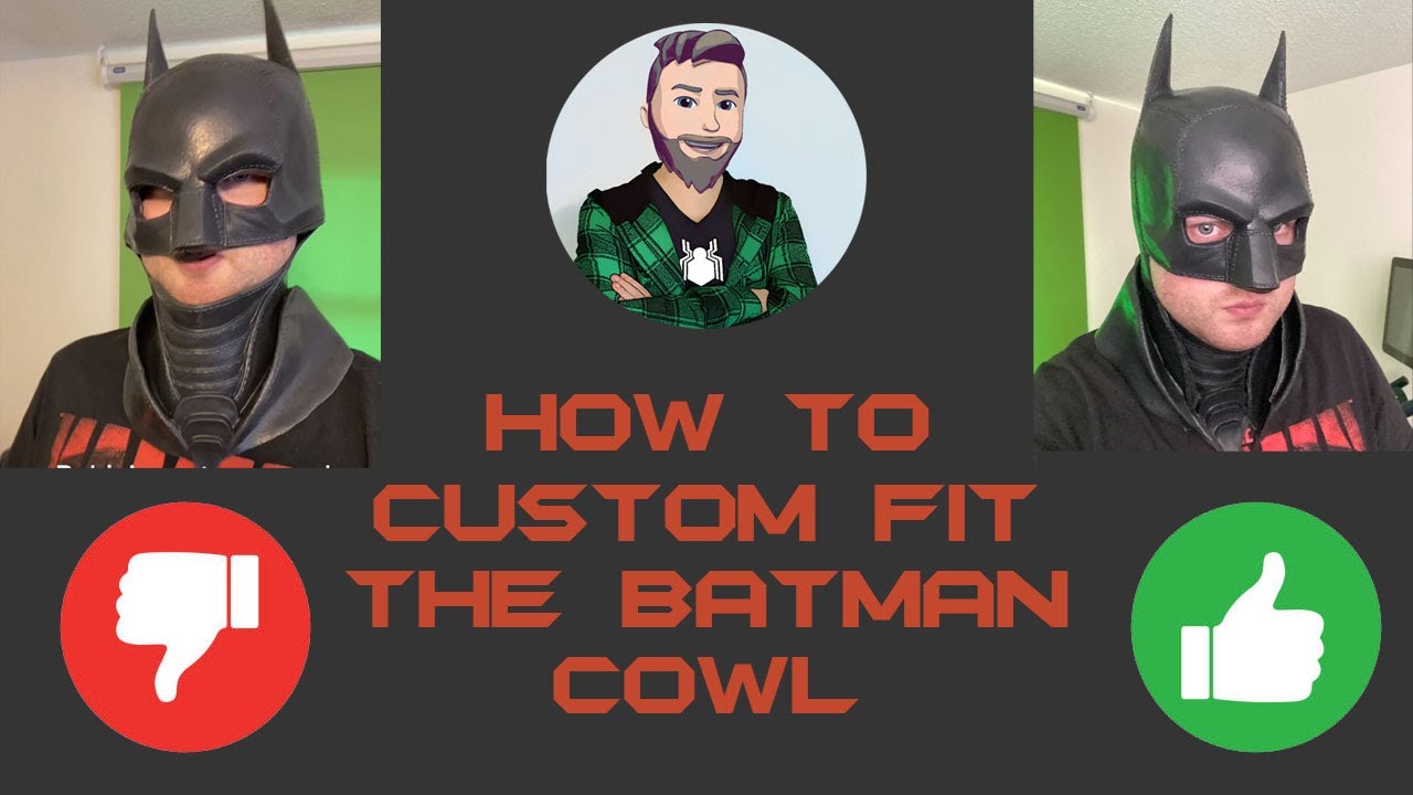 How to custom fit The Batman cowl- Rubie's version #batman #mask #diy  #thebatman #cosplay #cotume - YouTube