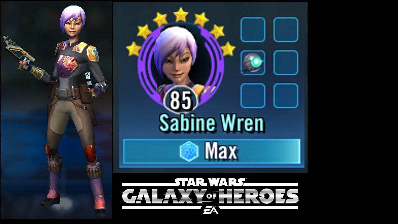 swgoh, sabine wren, galaxy of heroes.