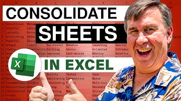 Excel - Consolidate Sheets - Episode 2046