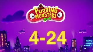 Pudding Monsters 4-24 (City Tour) 3 Stars & 0 Stars Walkthrough