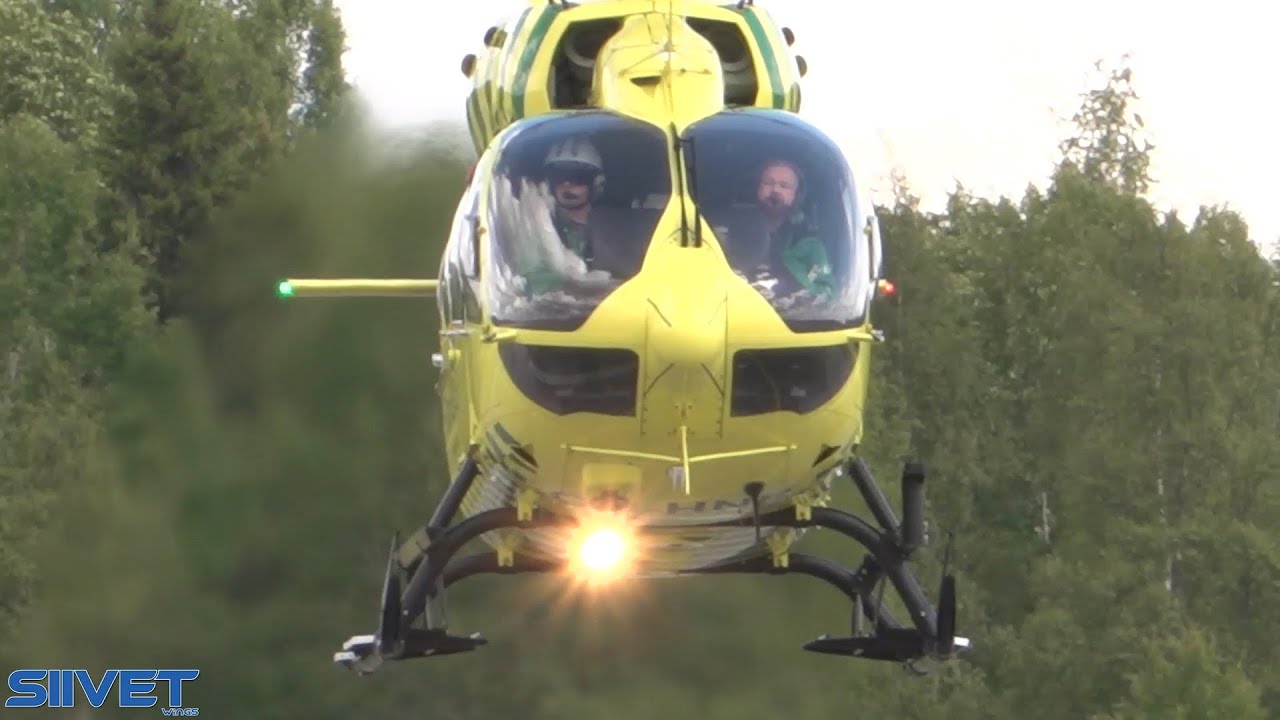 FinnHEMS Mediheli OH-HNF Landing - Vaasa 2024