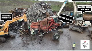 COMBINE KILLERS!!! -- SCRAPPING OUR BURNT MF 32 COMBINE