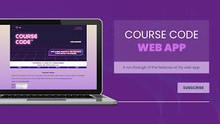 Course Code Web App - Flatiron Coding Bootcamp (Phase 1 Project)