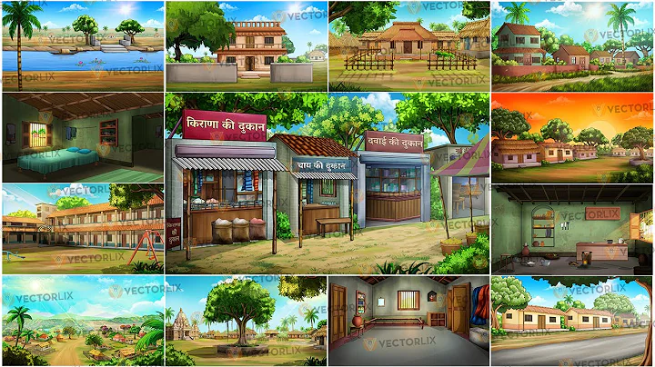 🌟 Premium Village Backgrounds for 2D Animation | Cartoon Background | Animated Background thumbnail