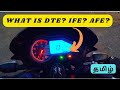 What is dte in pulsar 150 bs6  ife afe  instrument cluster  explained in tamil