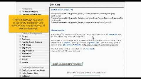 WHB Presents: Installing ZenCart from Fantastico