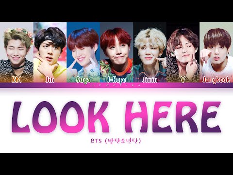 BTS - Look Here (방탄소년단 - 여기 봐) [Color Coded Lyrics/Han/Rom/Eng/가사]