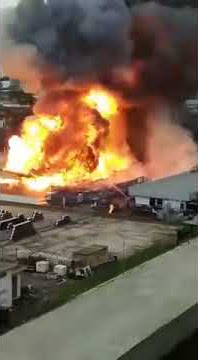 Massive fire and explosions at Jalan Buroh in Jurong