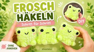 Frosch häkeln für Anfänger 🧶 | No-Sew Amigurumi Tutorial | Englisch & Deutsch