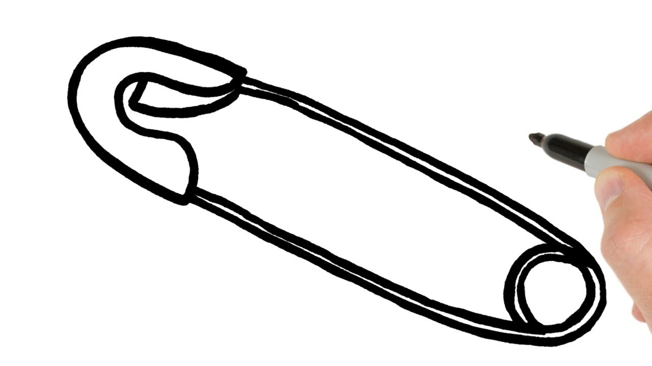 How To Draw Safety Pin Easy Stuff Drawing Tutorial YouTube How To Draw Safety Pin Easy Stuff Drawing Tutorial YouTube