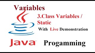 Class Variable in Java | Static variable in Java with live demonstration | #011