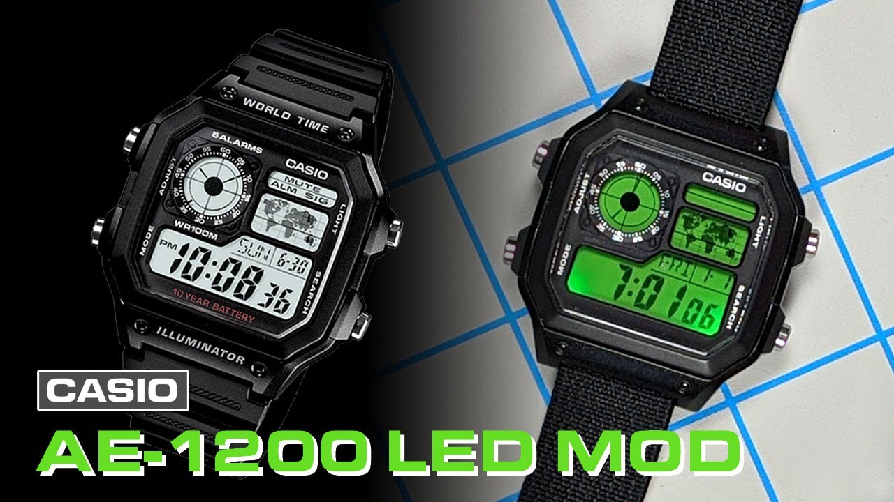 modded casio ae1200  Casio vintage watch, Casio watch, Vintage watches