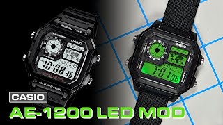 Casio AE-1200 LED Mod | Casio Royale gets an upgrade with ultra bright green LEDs!