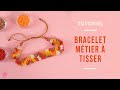 Tutoriel  bracelet miyuki au mtier  tisser avec tubes en perles et noeud coulissant