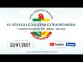 02ª Sessão Extraordinária - CMMN (28/01/2021) DO 01º PERÍODO LEGISLATIVO DE 2021