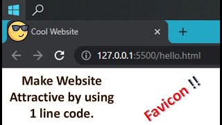 How do I insert a favicon in HTML || Which HTML tag is used for favicon || HTML5 || CSS || Favicon