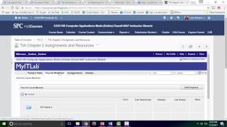 Finding MyITLab assignments and materials
