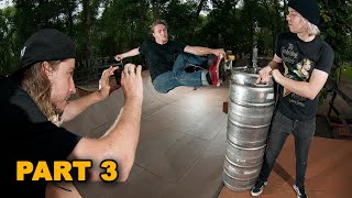 Attaching a Handrail to the Roof of Our Parents House to Skate Feat. Brandon Novak | Part 3 of 4