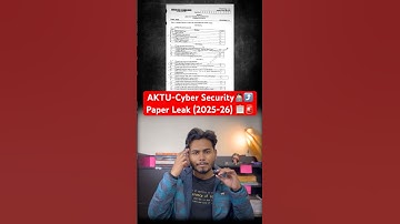 Cyber Security One Shot 🫡| AKTU PYQ + Most Important Questions 📋