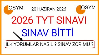 2026 Tyt Sinavi Bi̇tti̇i̇lk Yorumlar Nasil Sinav Zor Muydui̇lk Hatiralanan Sorular Neler
