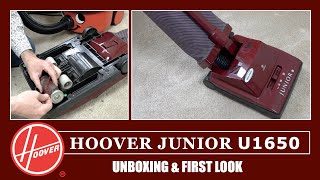 Hoover Junior U1650 Upright Vacuum Cleaner Unboxing  & Clean Up