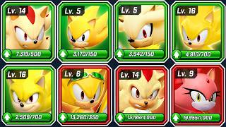 Sonic Forces Speed Battle; Burning Blaze & All Super Characters (Classic, Silver, Movie, Shadow)