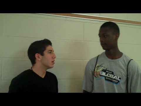 Harrison Barnes Chats with Daniel Poneman after scoring 46 in a USA win over Serbia