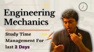 Engineering Mechanics Paper Study Management For last 2 days | #engineeringmechanics #sppuexam