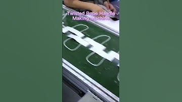 Semi automatic twisted rope handle making machine with labor pasting