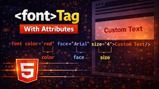 Font Tag in HTML || HTML Tutorial for Beginners #zedking