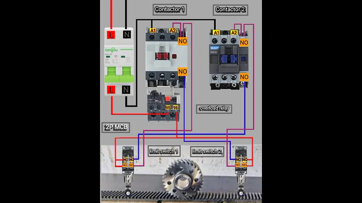 Forward and reverse motor wiring using limit switches  control wiring #wiringdiagram