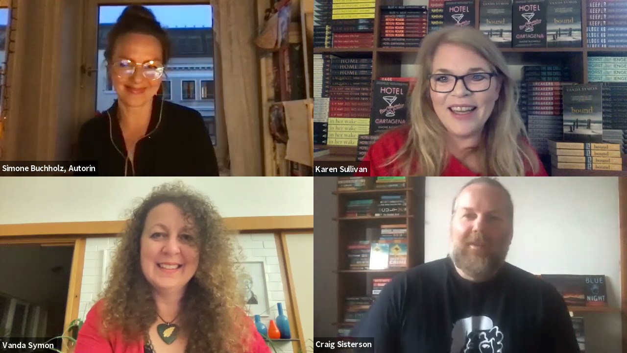 Zoom launch for Vanda Symon's Bound & Simone Buchholz's Hotel Cartagena