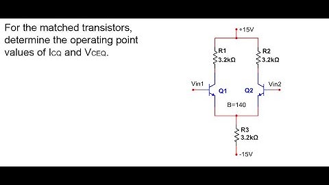 Differential Amplifier | Find Operating Point (ICQ & VCEQ) | BJT Circuit Analysis 01