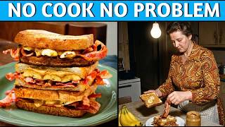 25 Lazy No-Cook Meals for Seniors Living Alone (1960s & 1970s Cookbooks)