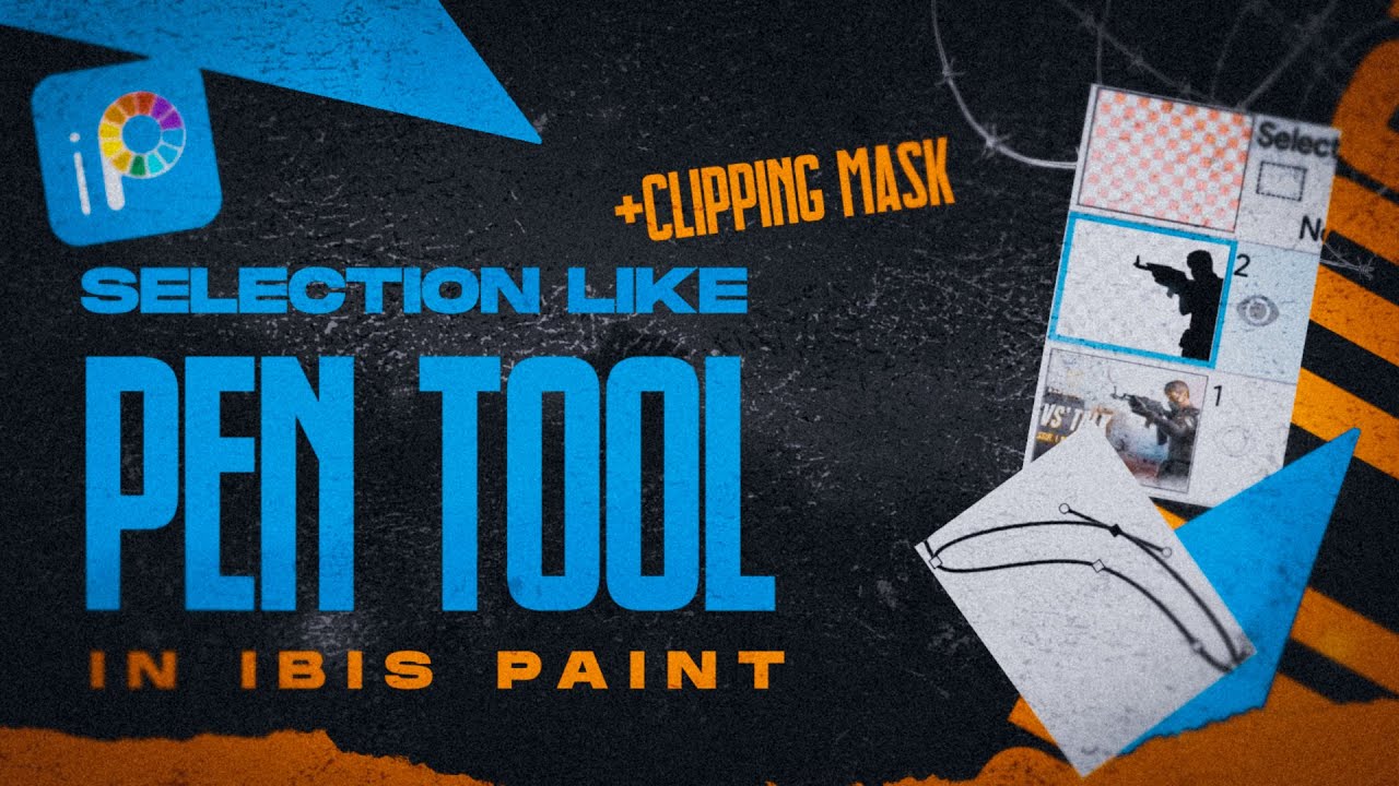 How to Do Pen Tool Selection & Clipping Mask in Ibis Paint X KRB GFX