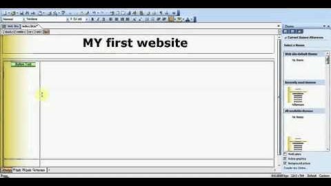 How to make a website in Frontpage 2003 part 1