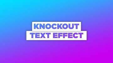How to create knockout text effect in photoshop