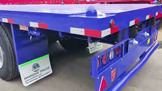 3 Axle 40FT 60T Container Flatbed Trailer,hydraulic container trailer,container chassis semi trailer