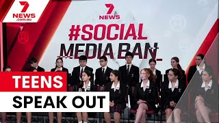 Famous Teenagers speak out on social media ban | 7NEWS Net Worth