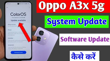 How to update system in Oppo a3x 5g/How to update software in Oppo a3x 5g