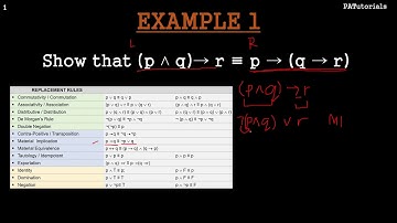 Logical Equivalences (Replacement Rules) EX. 1TAGLISH | PATutorials