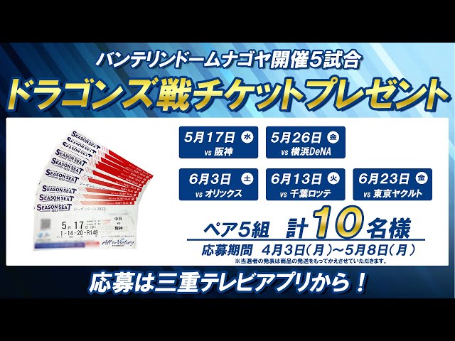 5月30日バンテリンドームペアチケット 5/30(金)中日 vs 巨人 バンテリン 野球チケット 5枚価格(枚数指定可の