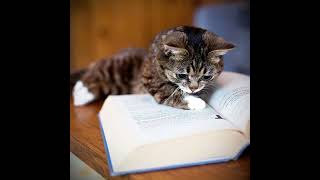 Cats reading books #cat #meow #catlovers #catvideos #viral #video #videoshort