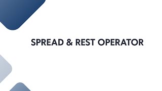 Spread & Rest Operator in JavaScript | Explained in Hindi with Examples