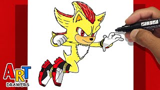 How To Draw SUPER SHADOW - The Hedgehog 3 (The Movie)