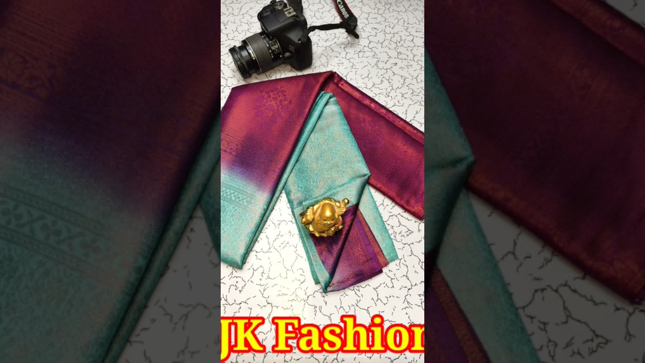 Dual Tone Copper Softy Saree | Price:₹1050 ‎@JK_Fashion  