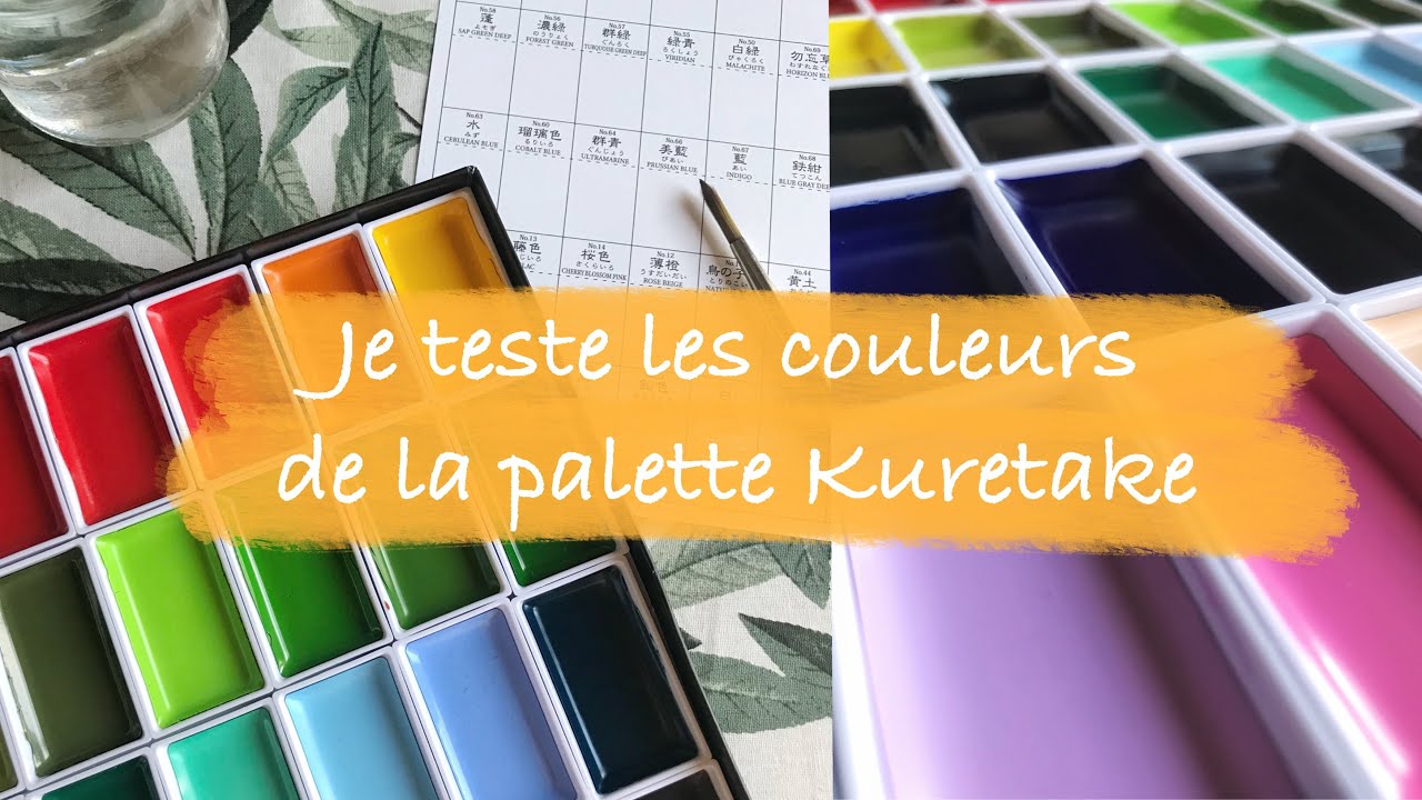 Je teste la palette de couleurs Kuretake 🎨  #artvlog #aquarelle #kuretake